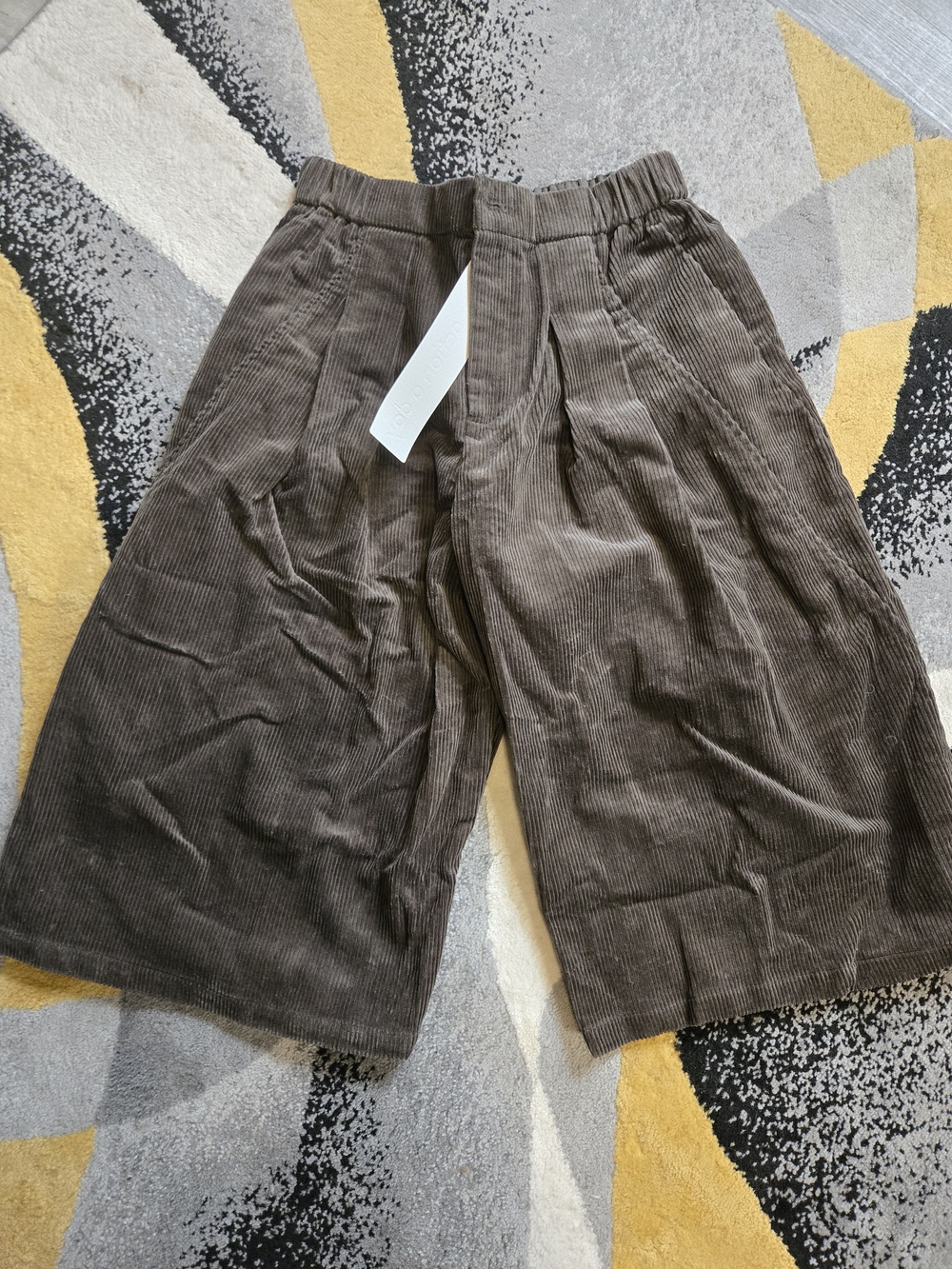 Men's Brown Corduroy Wide-Leg Pants